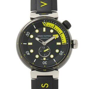 LOUIS VUITTON Tambour QA122 Automatic Black Dial Mens Watch 90249333
